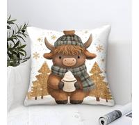 GRBASNDOU Pillow Covers with Christmas Motifs for Decorating Sofas, Creating A Warm Welcome at Indoor And Outdoor Events 50x50cm