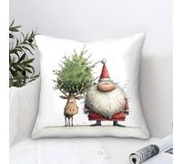 GRBASNDOU Pillow Covers with Christmas Motifs for Decorating Sofas, Creating A Warm Welcome at Indoor And Outdoor Events 45x45cm