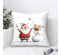 GRBASNDOU Pillow Covers with Christmas Motifs for Decorating Sofas, Creating A Warm Welcome at Indoor And Outdoor Events 40x40cm