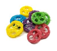 Grbewbonx Loofah Chew Toy 20 Packs Small Animal Bites Chew Toy Natural Fibre Dredge the Intestine for Hamster Chinchilla Rabbit Chew Toy Pet Rabbit Dental Chew Toy