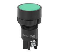 Grcfumo 10 Pcs Push Button, XB2 EA Serial Control Switch, 660V 10A Professional Momentary Reset Button for Most Control Systems (Verde)