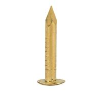 Grcfumo 100 Pcs Round Head Nail, Brazen Brass Vintage Fastener Installation Accessories, Solid Nails for Hanging Picture Frame Mirrors Furniture Hinge Hardware Accessories (10mm)