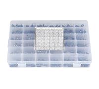 Grcfumo 1000pcs Electrolytic Capacitors, Electrolytic Capacitor Assortment Kit, 36 Values Electrolytic Capacitor Assorted Kit 10V~50V 0.1uF to 1000uF