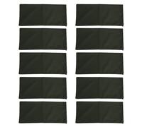 GRCFUMO 10Pcs Sandless Sand Bags, Thickened Empty Sandbags with Tie Strings, Reusable Refillable Sand Bag for House Door Gate Garage Basement (Dark Green)