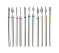 GRCFUMO 11Pcs Nail Drill Bit, Professional Rotary Burrs Cuticle Remover Bits Kit, Rotary Burrs Electric Manicure Nail File Bit for Manicure, Nail Removal, Nail Polishing