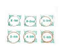 GRCFUMO 12 PCS Folk Guitar Strings Replacement, Copper and Steel Basic Strings Set, Solid Musical Instrument Parts for Guitarists