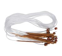 Grcfumo 12Pcs Circular Needle, Double Pointed Knitting Needles Set, DoublePointed Bamboo Tube Connection Crochet Needlework Accessories (Carbonized White tube-120cm)