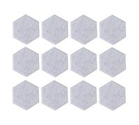 GRCFUMO 12Pcs Hexagonal Acoustic Panels, Self adhesive High Density Sound Absorbing Panels, Decorative Sound Absorbing Wall Panels for Enhanced Noise Reduction, Studios, Offices (Silver Grey)