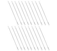 Grcfumo 20 Pcs Double Eye Needle, Double Eyed Transfer Needle, Metal 9cm Long Transfer Needle Fit for Knitting Machine