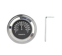 Grcfumo 22 25mm Motorcycle Thermometer, Motorcycle Thermometer Clock, Motorbike Temperature Gauge Accessory for Vehicles with 7 8in 1in Car (Black)
