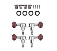 Grcfumo 2L2R Ukulele Tuning Pegs Parts, Zinc Alloy Ukulele String Tuning Pegs, Ukulele Tuning Peg