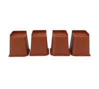 GRCFUMO 4 PCS 6in Heavy Duty Bed Chair Riser, Bed Chair Feet Leg Lift, Bed Furniture Risers L Shaped Anti Slip for Bedroom Furniture Accessories