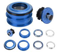 Grcfumo 44mm Bicycle Headset, Aluminum Alloy Steel Headset Double Bearings, Front Fork Stem Headset for Mountain Bike (Blue)