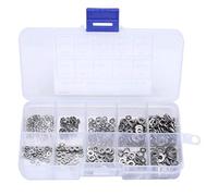 Grcfumo 500pcs Washer, Stainless Steel Hex Socket Head Cap Screws Nuts, M1.6 M2 M2.5 M3 M4 Stainless Steel Flat Washer Spring Gasket Kit
