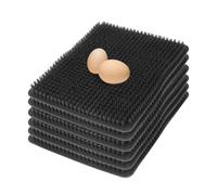 Grcfumo 6Pcs Chicken Nesting Box Pads, Washable Egg Laying Mats, Cuttable and Reusable Nesting Pads for Chicken Coop Eggs Protecting (Black)