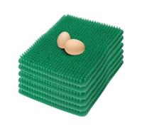Grcfumo 6Pcs Chicken Nesting Box Pads, Washable Egg Laying Mats, Cuttable and Reusable Nesting Pads for Chicken Coop Eggs Protecting (Green)
