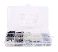 Grcfumo 750Pcs 15 Value Tactile Push Button Switch, Light Touch Micro Tact Switch with Plastic Box, Tact Assortment Kit for Car Remote Control Key