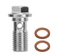 GRCFUMO Banjo Bolt M11X1.25 23mm, High Carrying Capacity Metal Solid Construction Bolt with Washers, Universal Metal Banjo Bolt for Fuel System