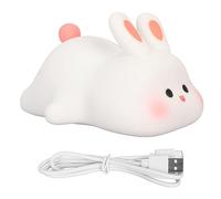 Grcfumo Bunny Night Light, Portable Silicone Warm White Night Light, Cute Bunny Animal Night Light Sleep Lamp for Baby Toddler Kids