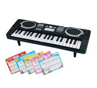 Grcfumo Electric Piano, Plastic Kids Electronic Music Learning Keyboard, Portable Beginners Piano Keyboard for Early Education (with Sheets 37 Keys 2 Modes)