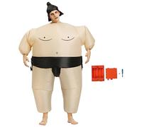 Grcfumo Inflatable Wrestler Suits, Funny Halloween Costumes, Water Proof Lightweight Reusable Funny Blow Up Sumo Wrestler Costume for Performance (Adult)