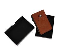 Grcfumo Men Card Wallet, Soft Leather Business Wallet, Large Capacity Leather Wallet Lose Proof for Business Men Multifunctional Use (Brown)