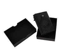 Grcfumo Men Card Wallet, Soft Leather Business Wallet, Large Capacity Leather Wallet Lose Proof for Business Men Multifunctional Use (Carbon Fiber Black)