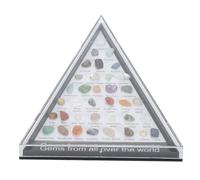 Grcfumo Mineral Rock Collection Kit, Fun Educational Crystal Gems Specimens, Clear Display Case Geology Study Set for Kids Classroom Gift (Set 1)