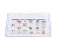 Grcfumo Mineral Rock Collection Kit, Fun Educational Crystal Gems Specimens, Clear Display Case Geology Study Set for Kids Classroom Gift (Set 2)