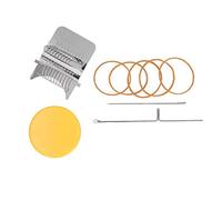 Grcfumo Mini Knitting Machine, Small Darning Loom Speedweve Style Machine, 10 Needle Simple Operation Mini Loom Machine Hand Knitting Machine for Home Repairing (Yellow)