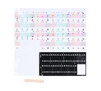 Grcfumo Removable Piano Keyboard Sticker Label, Colorful Notes Guide Letters Stickers, Reusable Full Size Piano Key Music Notes Letter Label for Kids Beginner Learning