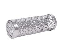 GRCFUMO Smoker Box, Stainless Steel BBQ Grill Smoker Tube, High Strength Long Cylinder Pellet Smoker Tube for Any Grill or Smoker (Length 15.3CM*Height 5.3CM [Order choice: Round)