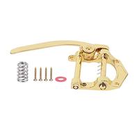 Grcfumo Tailpiece Vibrato Bridge, Zinc Alloy Electric Guitar Vibrato Tremolo Bridge, Guitar Tremolo Bridge for Electric Guitar Tremolo System (Gold)