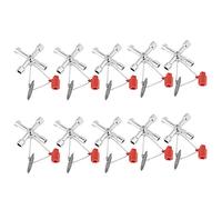 Grcfumo Universal Control Cabinet Key, 10 Pack Cross Key Wrenches, Zinc Alloy Emergency Wrench Set for Train and Elevator