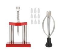 Grcfumo Watch Hand Puller, Watch Hand Plunger Set with Plastic Dies, Red Watch Hand Remover for Watchmaker Repairing Tool