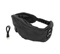 Grcfumo Wireless Music Eye Cover, Smart Night Sleep Bluetooth Eyeshade, Comfort Light Blocking Eyeshade Thin Headset for Better Sleep (Black)