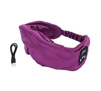 Grcfumo Wireless Music Eye Cover, Smart Night Sleep Bluetooth Eyeshade, Comfort Light Blocking Eyeshade Thin Headset for Better Sleep (Purple)