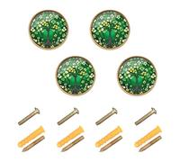 Grckit Birds Round Drawer Knobs 1.26 Inch/32mm Drawer Pulls Cabinet Dresser Handles for Kitchen Cabinet Dresser Drawer Hardware, 4-Pack