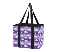 Grckit Car Trunk Organizer Dreamy Night Sky Heavy Duty Collapsible Storage Tote Bag with Reinforced Handles for Shopping Travel Picnic