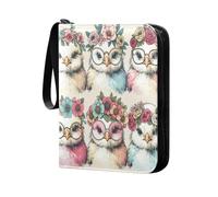 Grckit Chic Boho Chicks Card Binder 4-Pocket, 400 Pockets Trading Cards Holder Games Card Albums Storage Organizer Case for Football, Baseball Cards