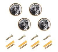 Grckit Colorful Parrot Birds Round Drawer Knobs 1.26 Inch/32mm Drawer Pulls Cabinet Dresser Handles for Kitchen Cabinet Dresser Drawer Hardware, 4-Pack