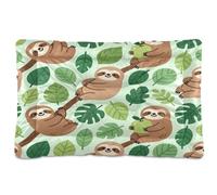 Grckit Cozy Dog Bed Mat for Sleeping, 18"x24" Non-Slip Machine Washable Pet Pad for Crates, Floor & Sofa (Cartoon Sloth)
