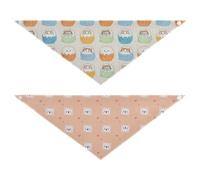 Grckit Dog Bandanas with Snap Button, Soft Breathable Basket Cats Bear Faces Pet Scarf for Small Medium Large Dogs & Cats, 25.1" Washable Dog Bibs Kerchief Accessories