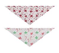 Grckit Dog Bandanas with Snap Button, Soft Breathable Christmas Candy Cane Christmas Candy Cane Pet Scarf for Small Medium Large Dogs & Cats, 20.2" Washable Puppy Bibs Kerchief Accessories
