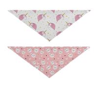 Grckit Dog Bandanas with Snap Button, Soft Breathable Cute Horse Cute Cats Head Pet Scarf for Small Medium Large Dogs & Cats, 30" Washable Dog Bibs Kerchief Accessories