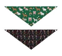 Grckit Dog Bandanas with Snap Button, Soft Breathable Farm Animal Pattern Disco Bones Pet Scarf for Small Medium Large Dogs & Cats, 30" Washable Dog Bibs Kerchief Accessories