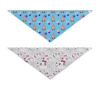 Grckit Dog Bandanas with Snap Button, Soft Breathable Gnomes Red Hats Ghosts Pink Bows Pet Scarf for Small Medium Large Dogs & Cats, 20.2" Washable Puppy Bibs Kerchief Accessories
