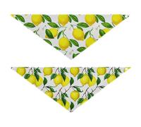 Grckit Dog Bandanas with Snap Button, Soft Breathable Lemon Fresh Lemon Zest Pet Scarf for Small Medium Large Dogs & Cats, 25.1" Washable Dog Bibs Kerchief Accessories
