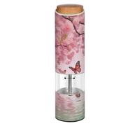 Grckit Electric Salt and Pepper Grinder, Battery-Operated Adjustable Coarseness White LED Light, Butterfly on The Water