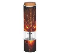 Grckit Electric Salt and Pepper Grinder, Battery-Operated Adjustable Coarseness White LED Light, Dragon Head Red